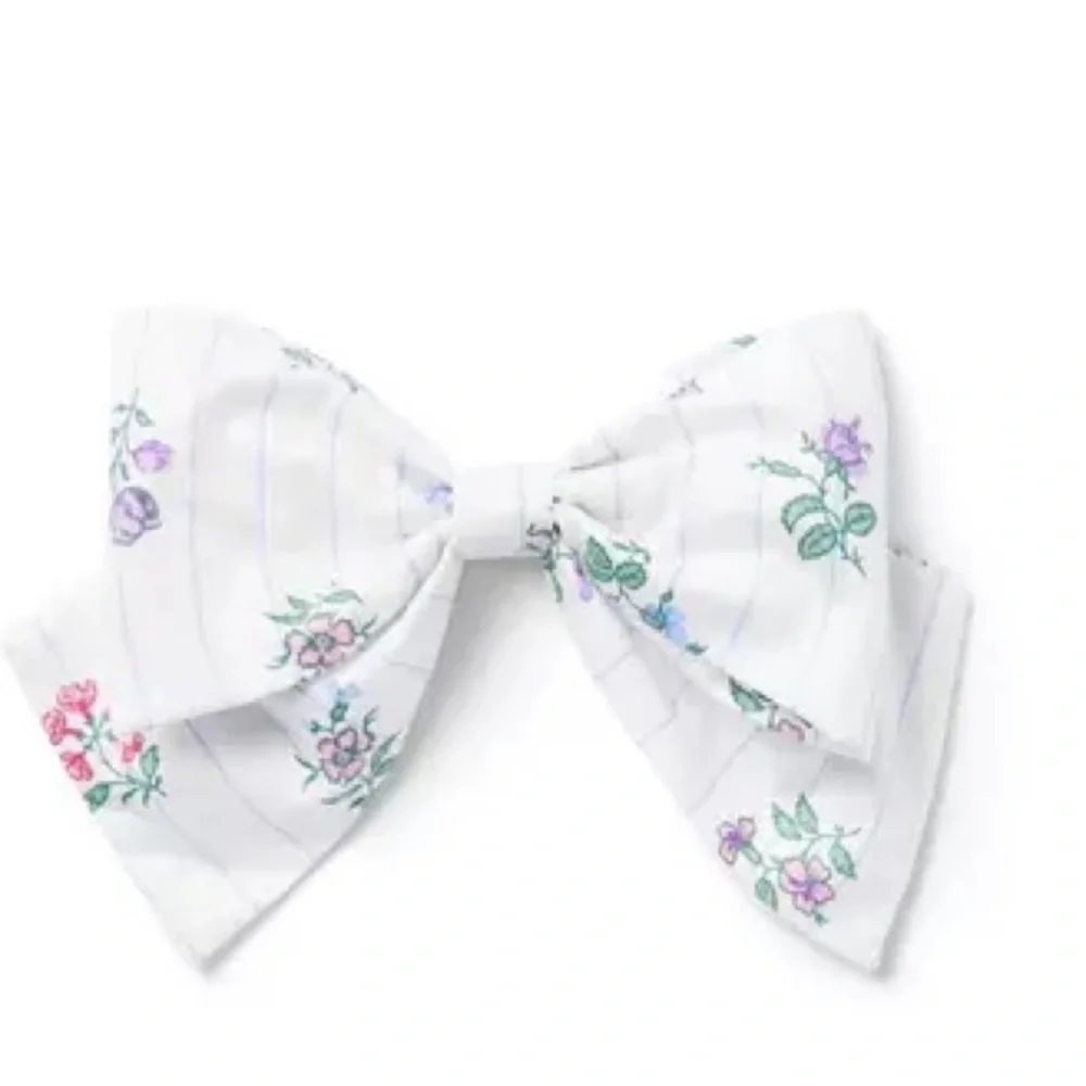 JANIE and JACK Girl Jet Ivory Floral Stripe Floral Stripe Barrette